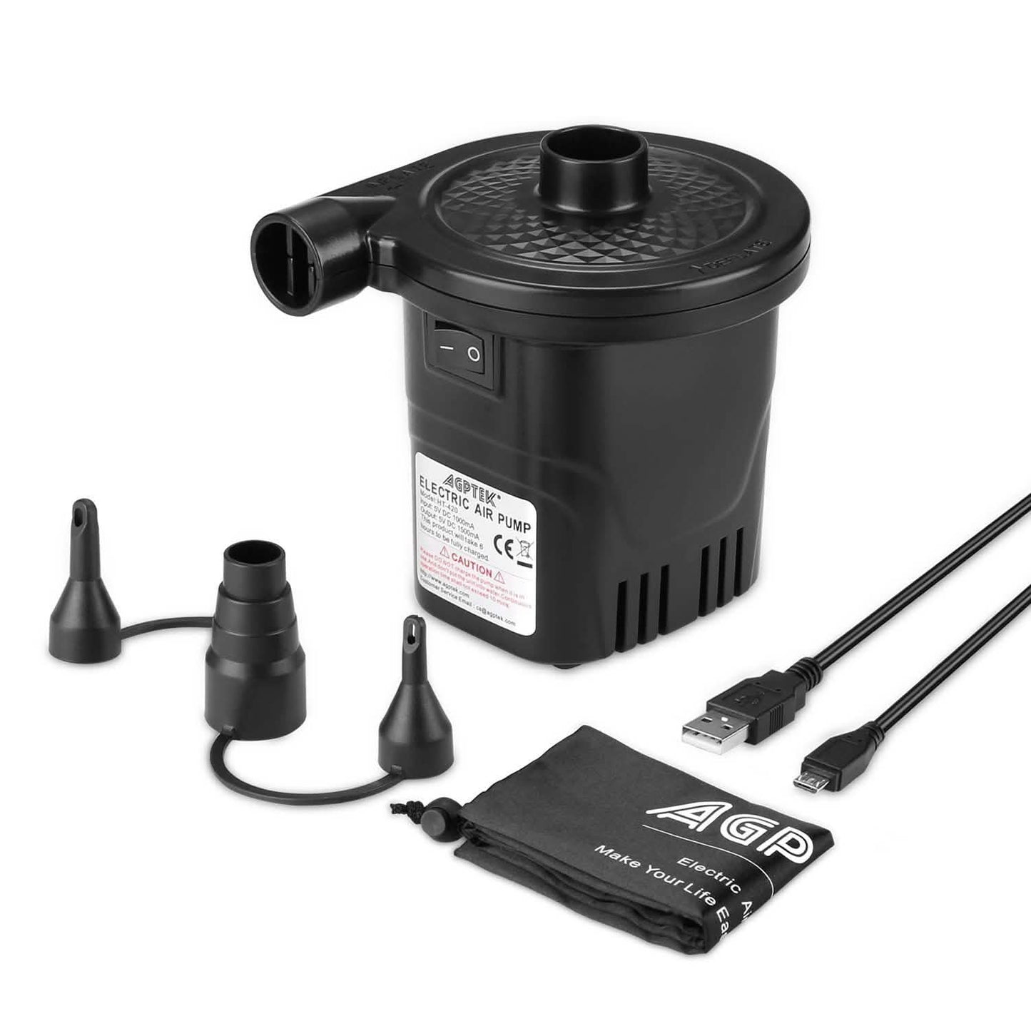 Bomba de aire eléctrica inalámbrica recargable por USB