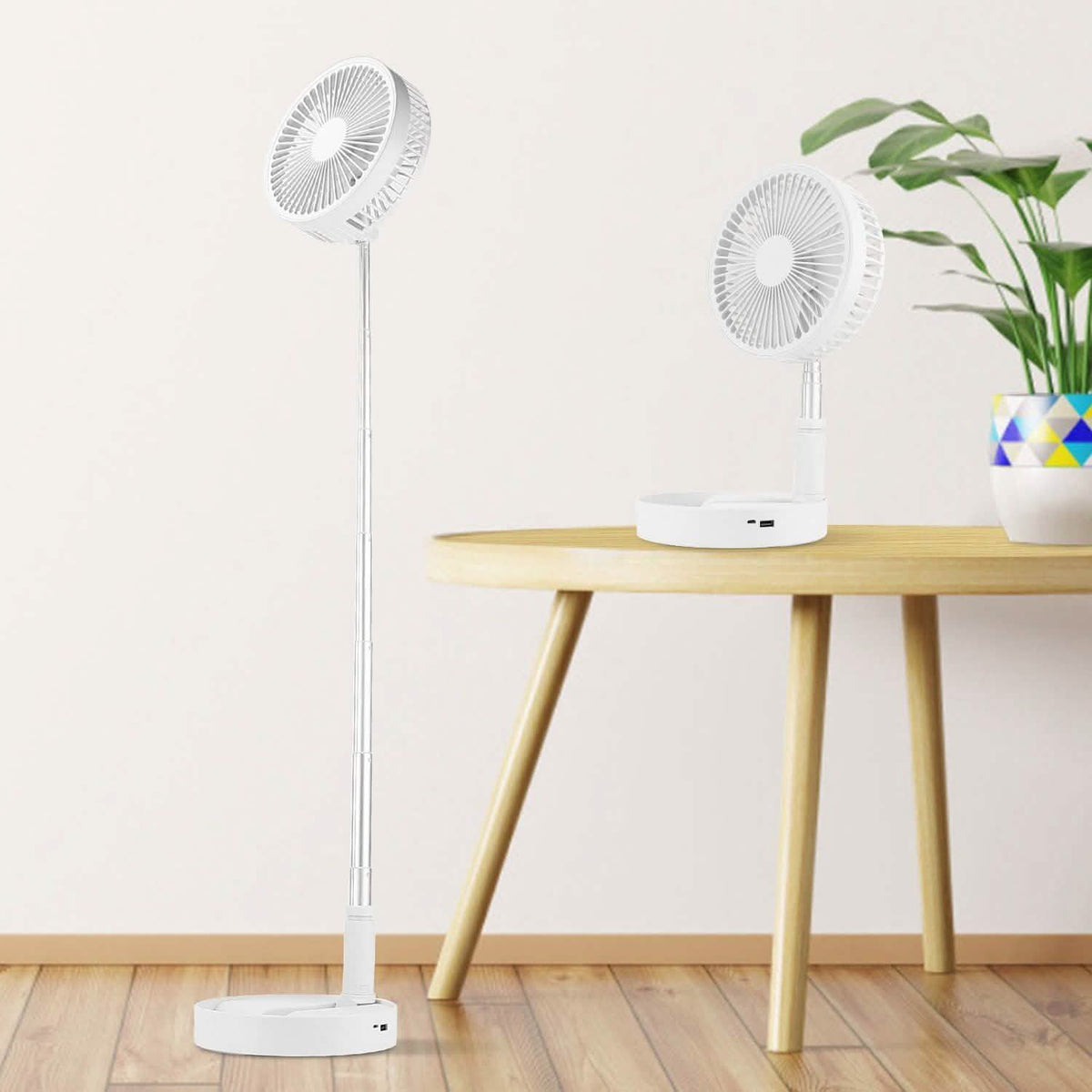 Ventilador de mesa plegable portátil recargable por USB
