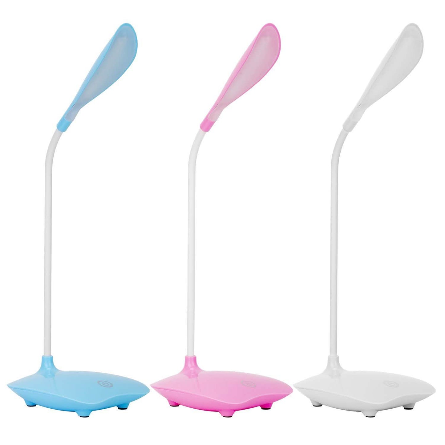Lámpara de mesa recargable por USB, LED regulable, cuello de cisne flexible