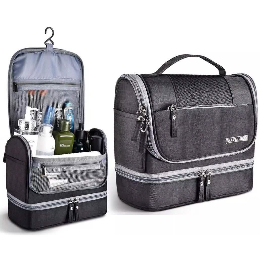 Bolsa de viaje de aseo colgante impermeable para hombres y mujeres