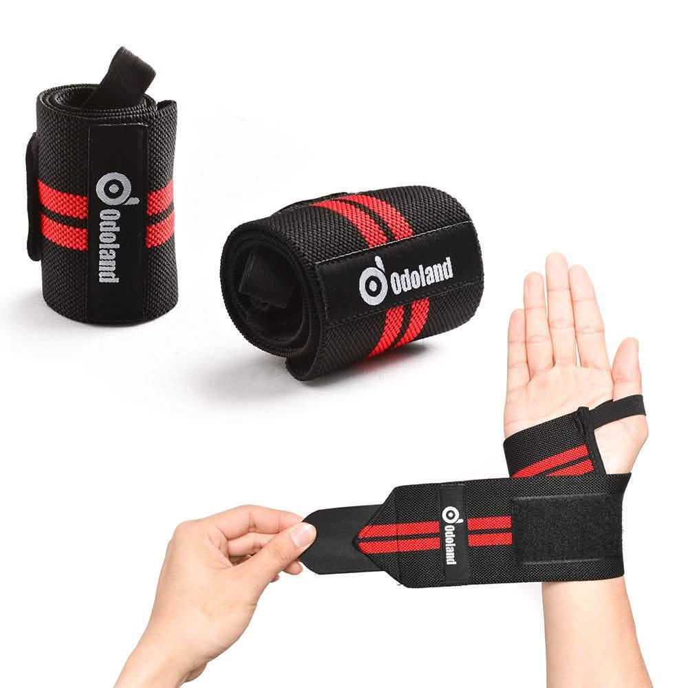 Muñequeras de levantamiento de pesas para entrenamiento con soporte