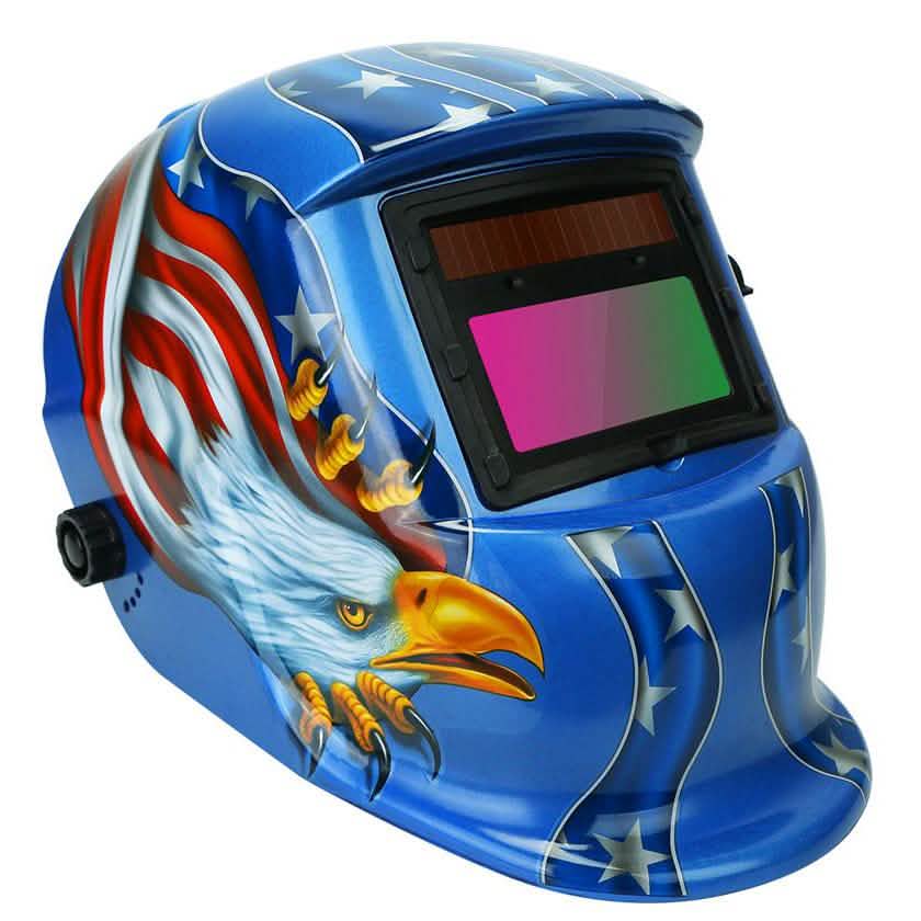Casco de soldadura con energía solar y oscurecimiento automático con pantalla ancha ajustable