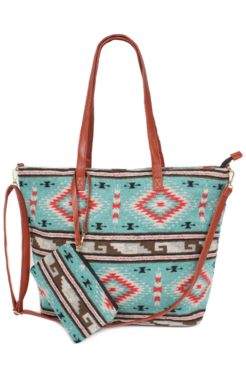 Western Weekend Tote Bag with Pouch
