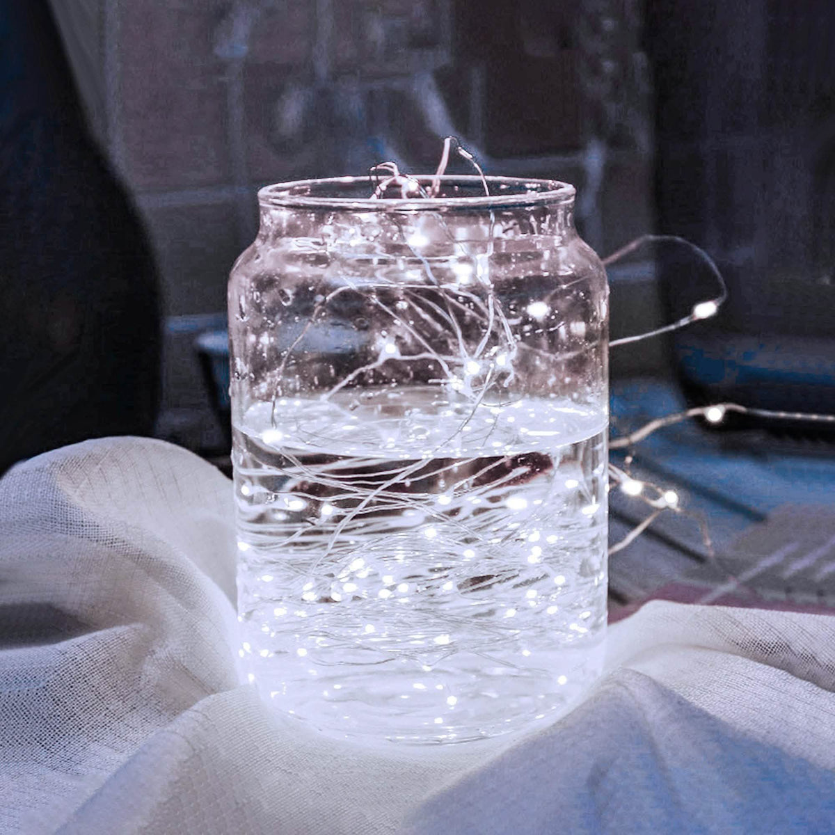 Luces de cadena LED 3x3M 300 con control remoto USB blanco a prueba de agua