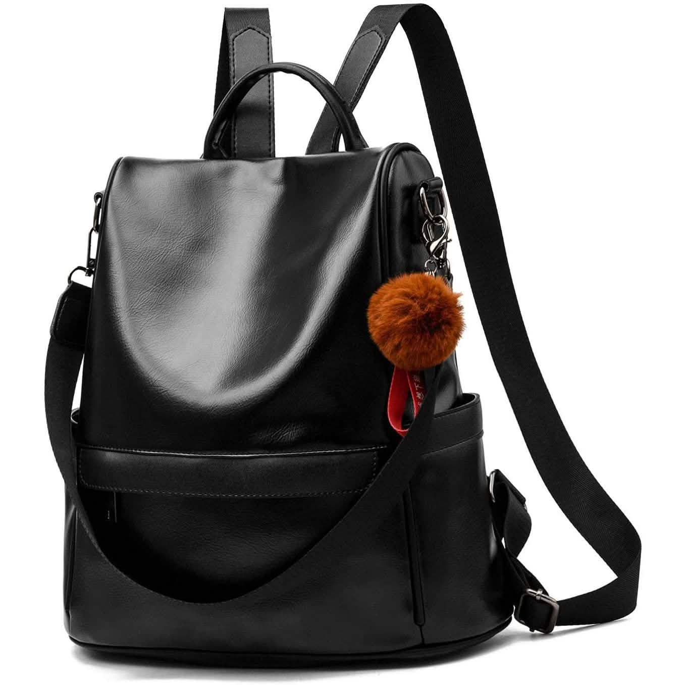Mochila para mujer, piel sintética antirrobo, informal, para hombro