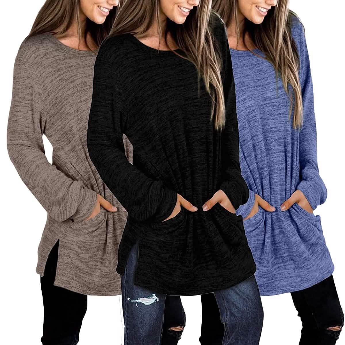 Sudadera informal de manga larga para mujer de talla grande