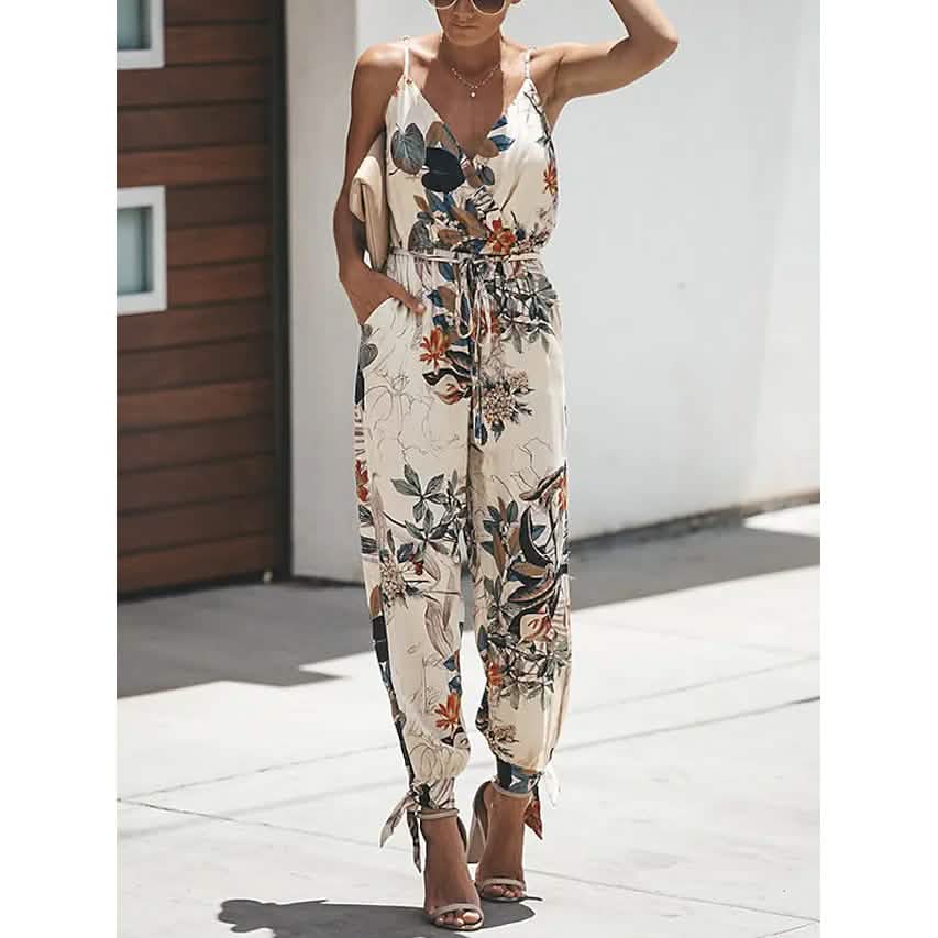 Mono informal sexy de diario con cuello en V para mujer