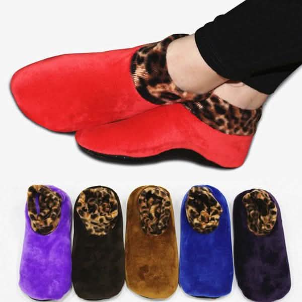 Calcetas Pantuflas de Felpa de Suela Suave para Mujer
