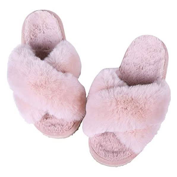Pantuflas de Casa Ligeras y Suaves de Peluche para Mujer