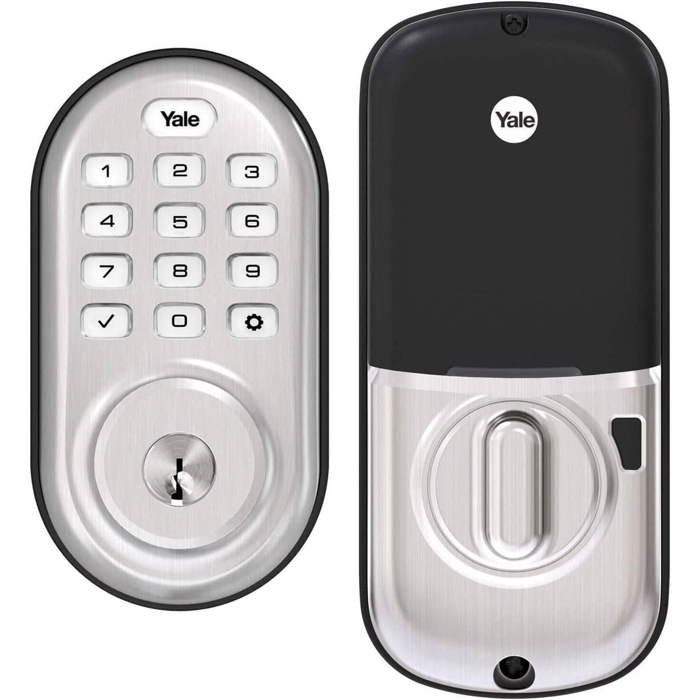 Yale Security Assure Cerradura de puerta con teclado de botón YRD210-ZW-605
