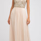 Juliet 609 A Line Chiffon Floor Length Gown Cut Out Back