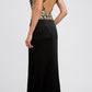 Juliet 614 Sexy Floor Length Formal Gown Cut Out Back Slit