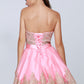 Juliet 759 Short Sweetheart Neckline Strapless Dress with Bow