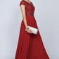 Juliet 657 Cap Sleeves Beaded Bodice A-line Long Dress
