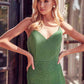 Vestido largo de sirena acentuado con pedrería Juliet 276