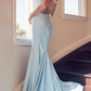 Vestido largo de sirena acentuado con pedrería Juliet 276