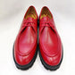 Zapato con Cordones de Piel de Becerro Colección C - Rojo