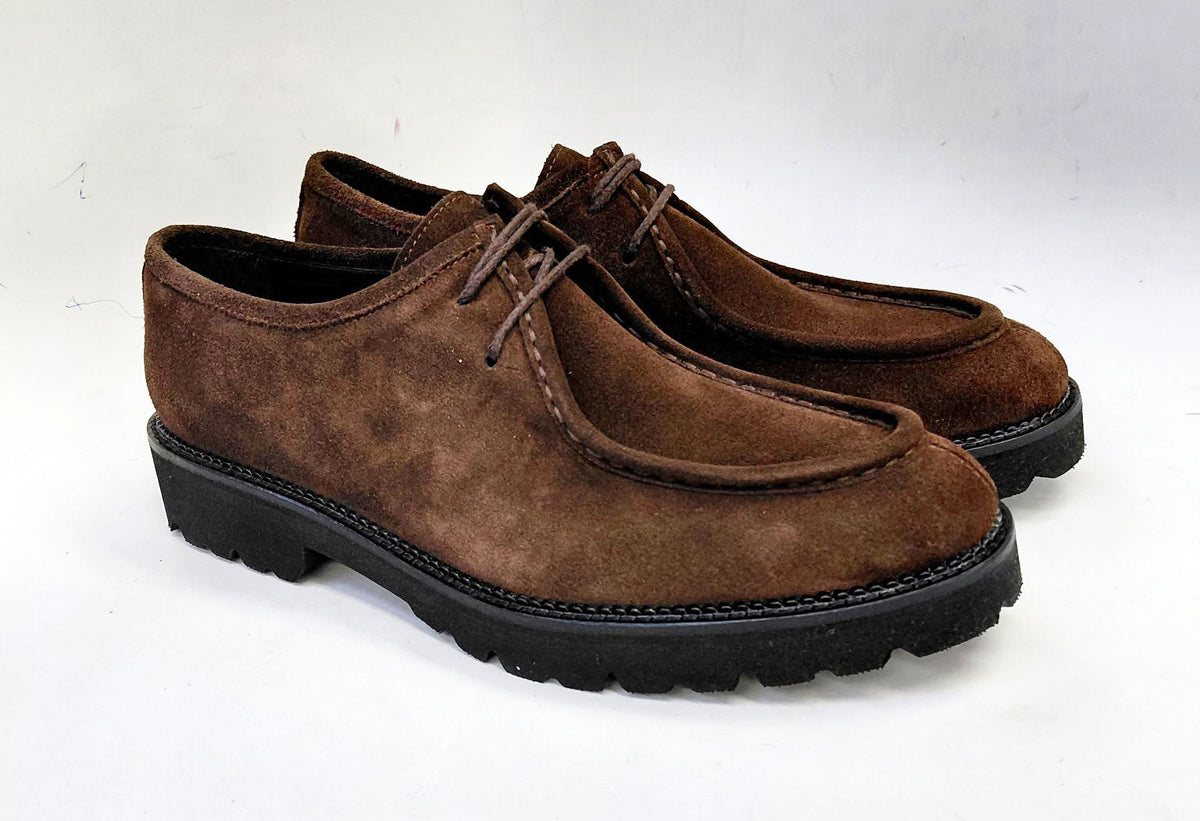 Zapato con cordones de ante C Collection - Marrón