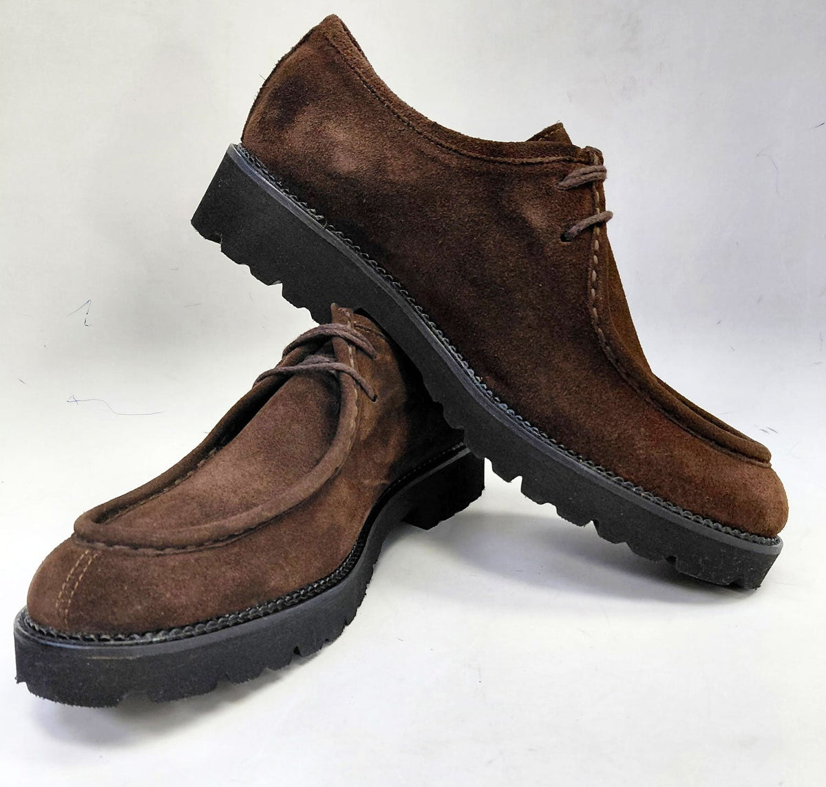 Zapato con cordones de ante C Collection - Marrón