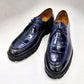 C Collection Calfskin Lace Up Shoe - Blue