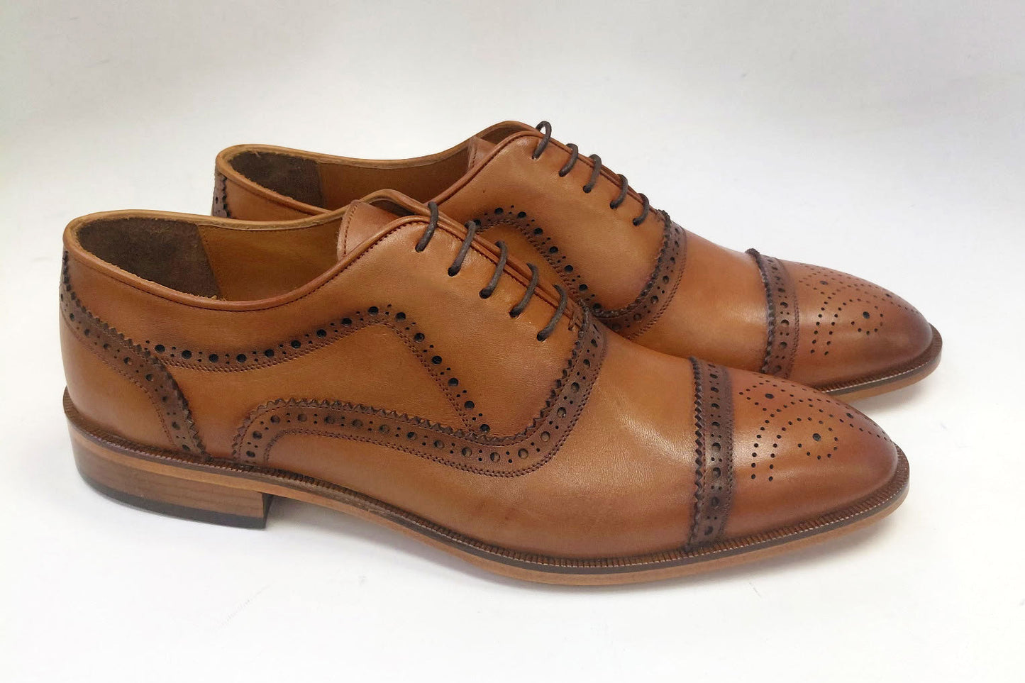 C Collection Calfskin Oxford - Cognac