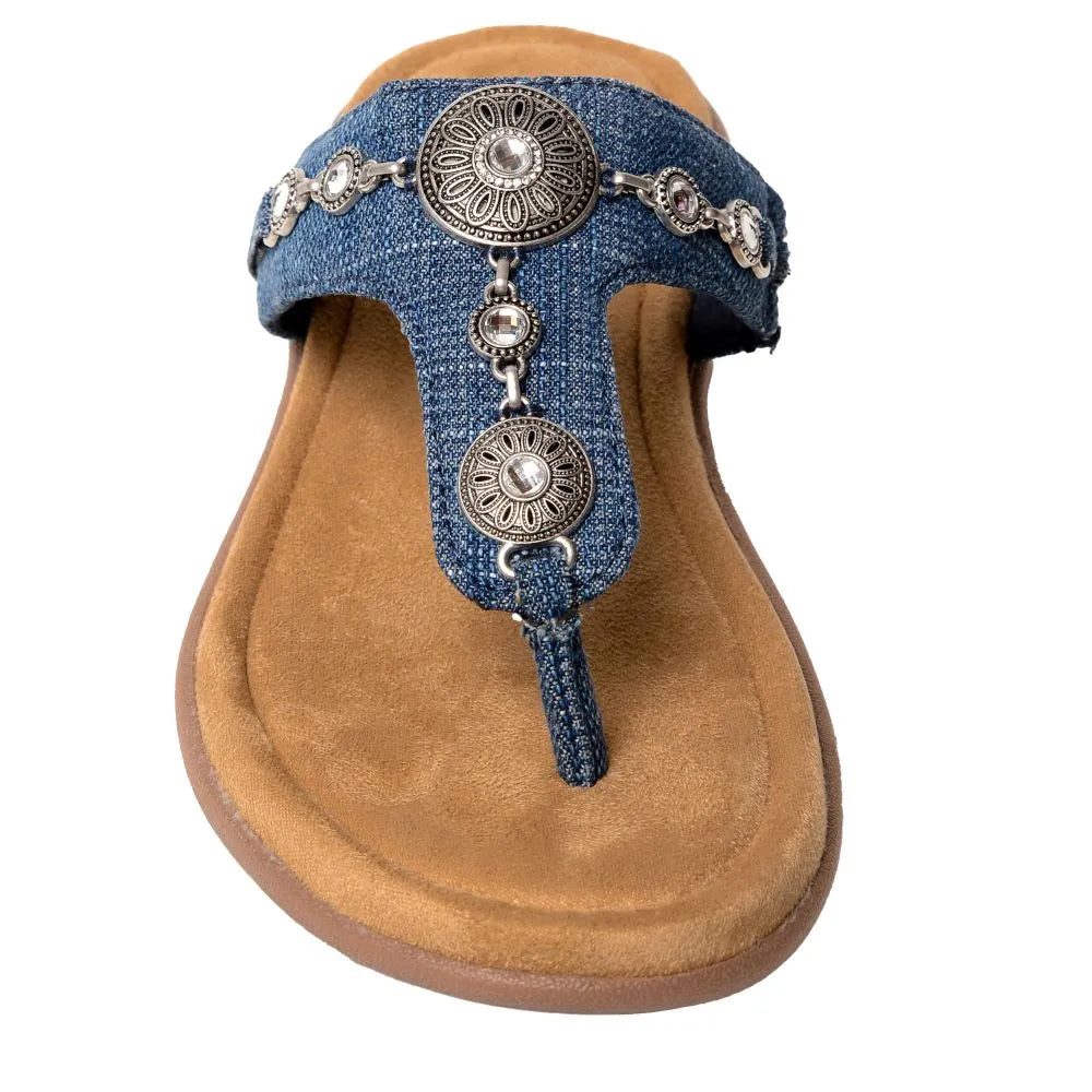 Minnetonka Brecca Denim - Sandalias de mujer