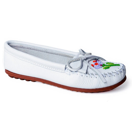 Minnetonka Ziigwan Waabigwan Moc Cuero - Mocasín para mujer