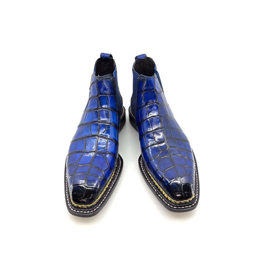 Maurice New York Custom Made Alligator Boot - Blue