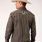 Camisa vaquera Roper Chocolate Stripe (marrón) - para hombre