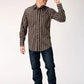 Camisa vaquera Roper Chocolate Stripe (marrón) - para hombre