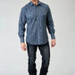 Camisa vaquera de hombre Roper con estampado floral (azul)