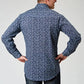 Camisa vaquera de hombre Roper con estampado floral (azul)