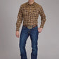 Roper 2129 Ombre Plaid (Brown) - Men's Western Shirt
