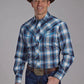 Roper 2102 Plaid (Blue) - Men's Western Shirt