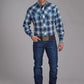 Roper 2102 Plaid (Blue) - Men's Western Shirt