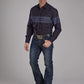 Roper 2115 Border Stripe (Black) - Men's Western Shirt