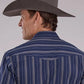 Roper 2477 Brown Stripe (Navy) - Men's Western Shirt