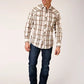 Roper 01633 Large Plaid (Brown) - Men's Western Shirt