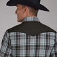 Roper 2105 Fancy Yoke Plaid (Grey) - Men's Western Shirt