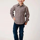 Roper Retro Print (Wine) - Boy's Western Shirt