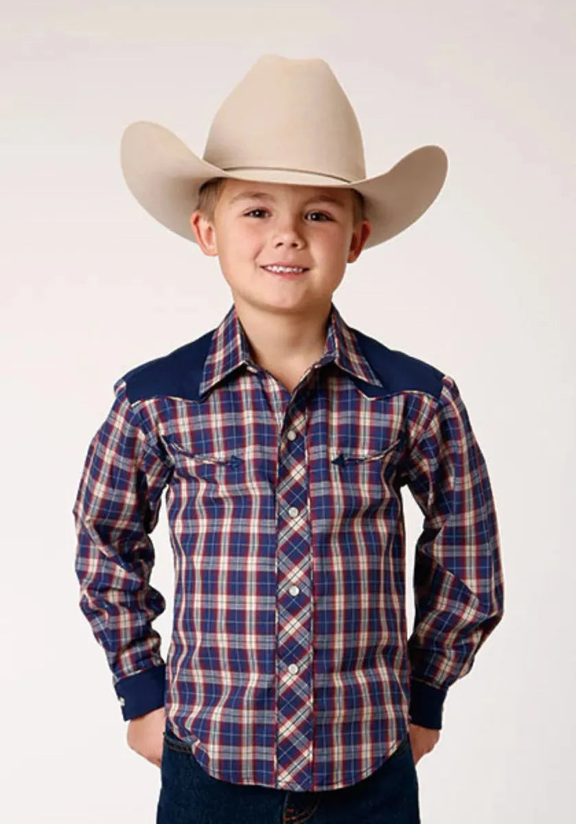 Camisa vaquera Roper Little Trailblazer (azul) para niño