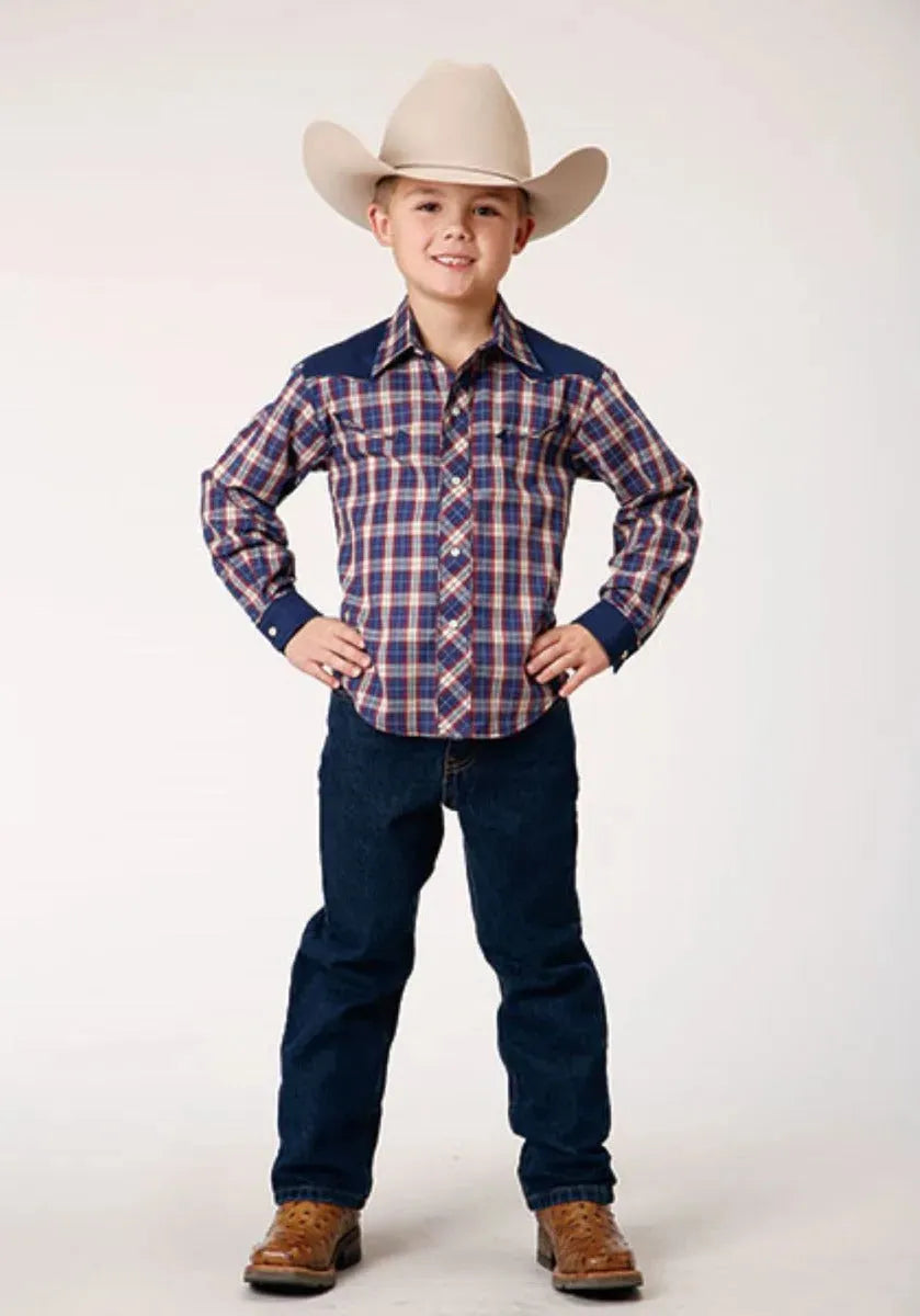 Camisa vaquera Roper Little Trailblazer (azul) para niño