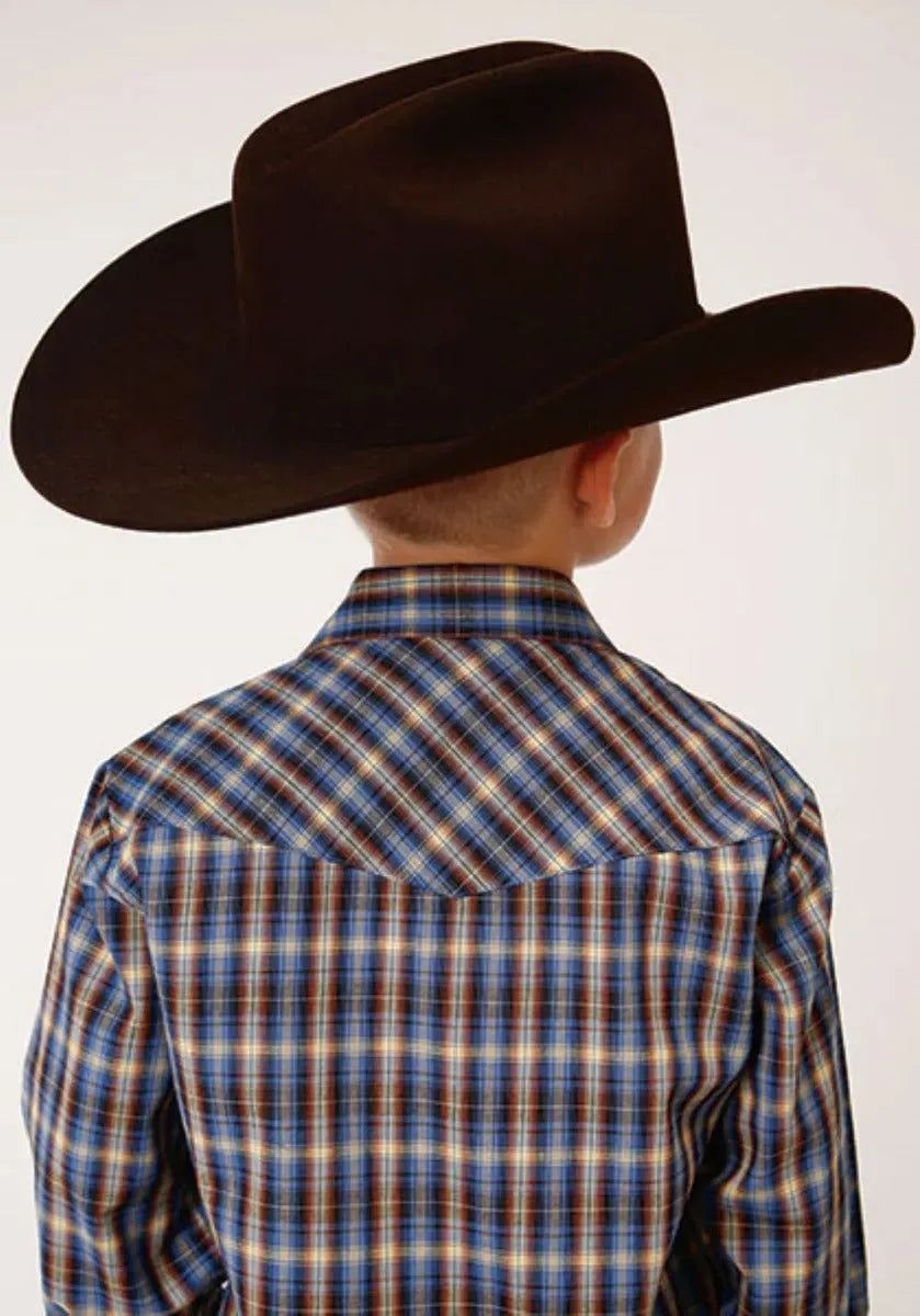 Roper Azure Skyline (Azul) - Camisa Vaquera para Niño