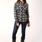 Roper 824 Horseshoe Plaid (Black) - Women's Western Shirt
