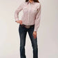 Roper 827 Wallpaper Print (Wine) - Women's Western Shirt