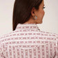 Roper 827 Wallpaper Print (Wine) - Women's Western Shirt