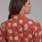 Roper 2282 Cream Floral (Orange) - Women's Western Shirt