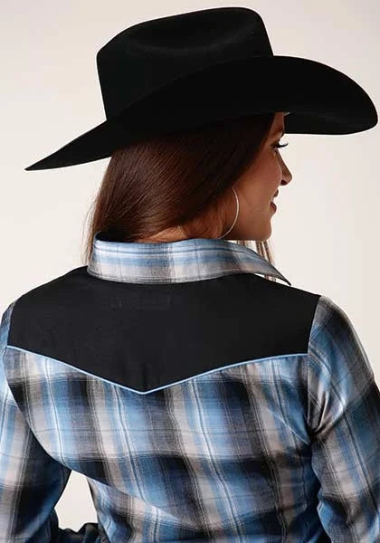 Roper 819 Fancy Applique (Blue) - Women's Western Shirt