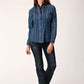 Roper 1724 Floral Wallpaper (Navy) - Women's Western Shirt