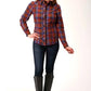 Roper 825 Fancy Yoke Windowpane (Red) - Women's Western Shirt